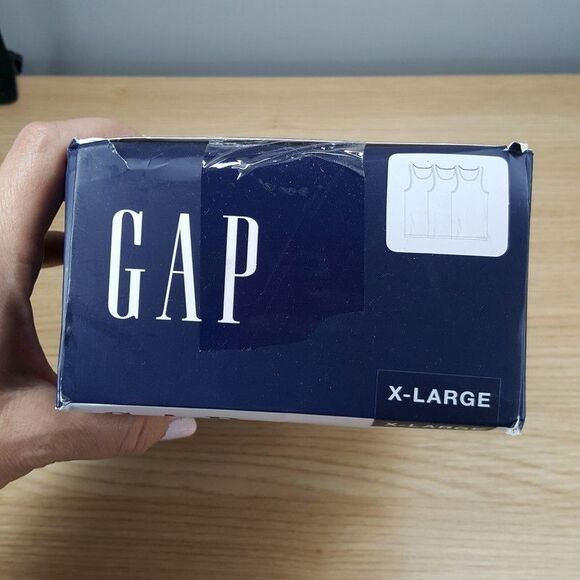 GAP Shirt Mens XL White 3-Pack Tank Top Cotton Ribbed Stretch Classic Fit - Picture 2 of 6